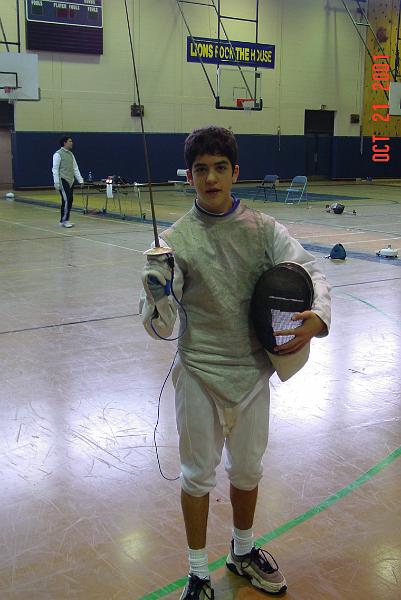 Will in fencing gear.JPG